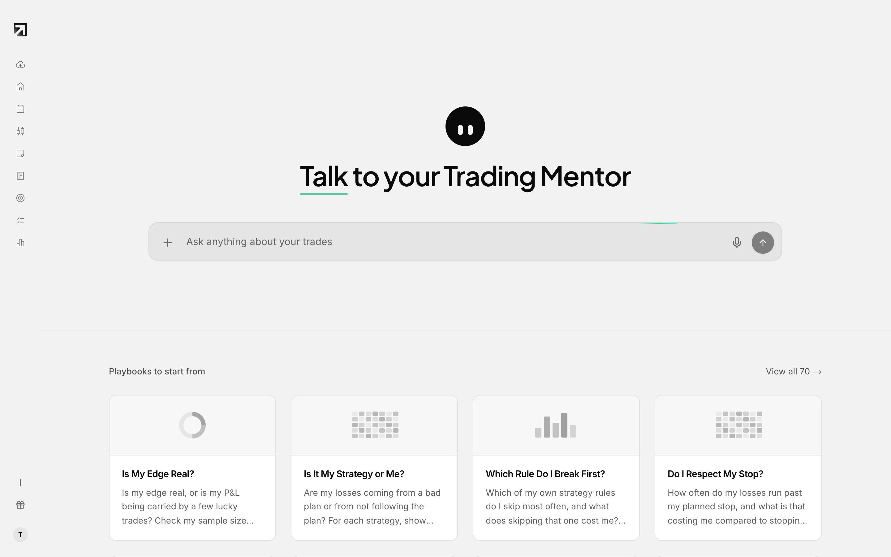 Trading Mentor AI, which also reviews individual trades.